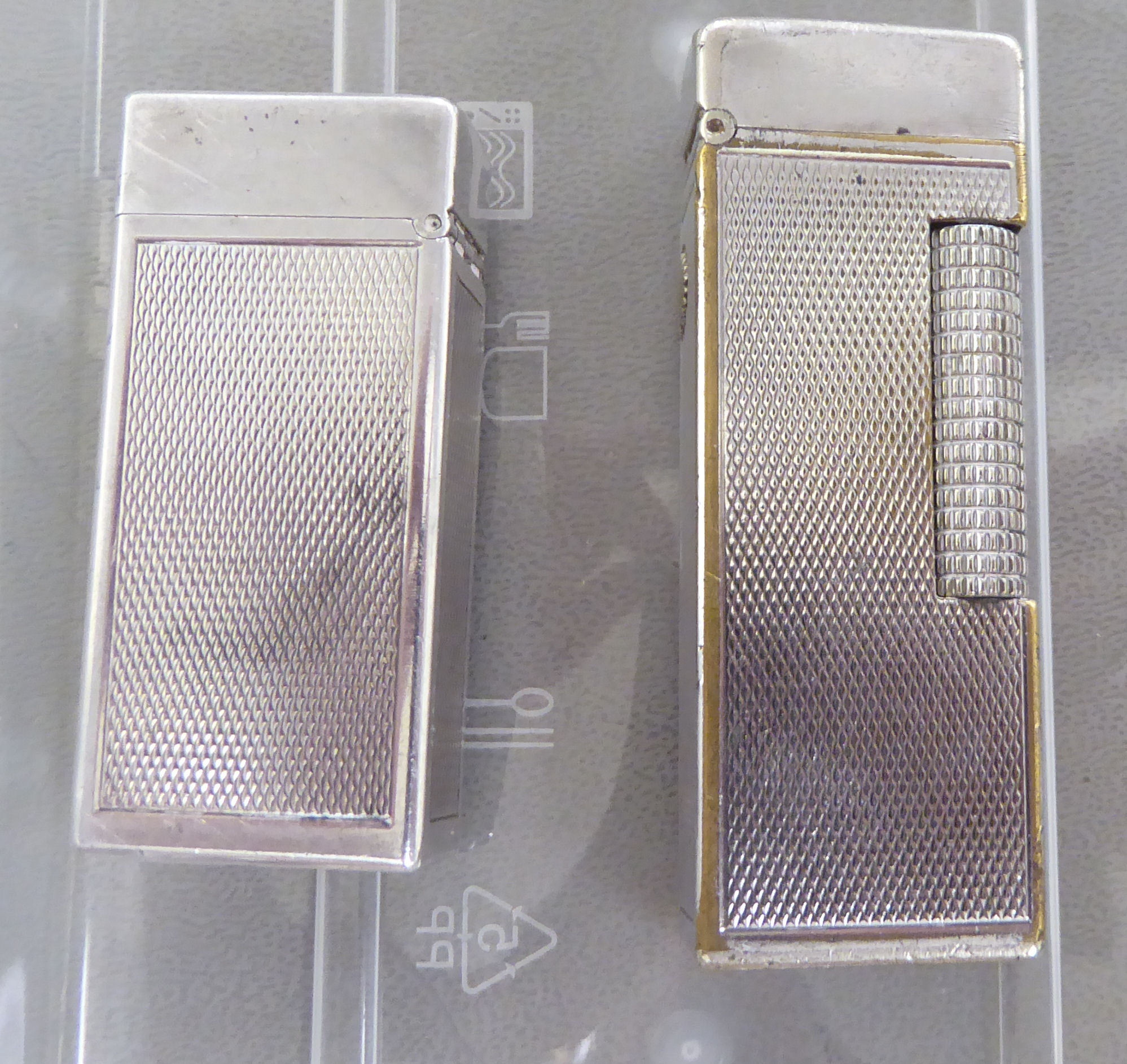 Two vintage Dunhill silver plated cigarette lighters - Image 2 of 3