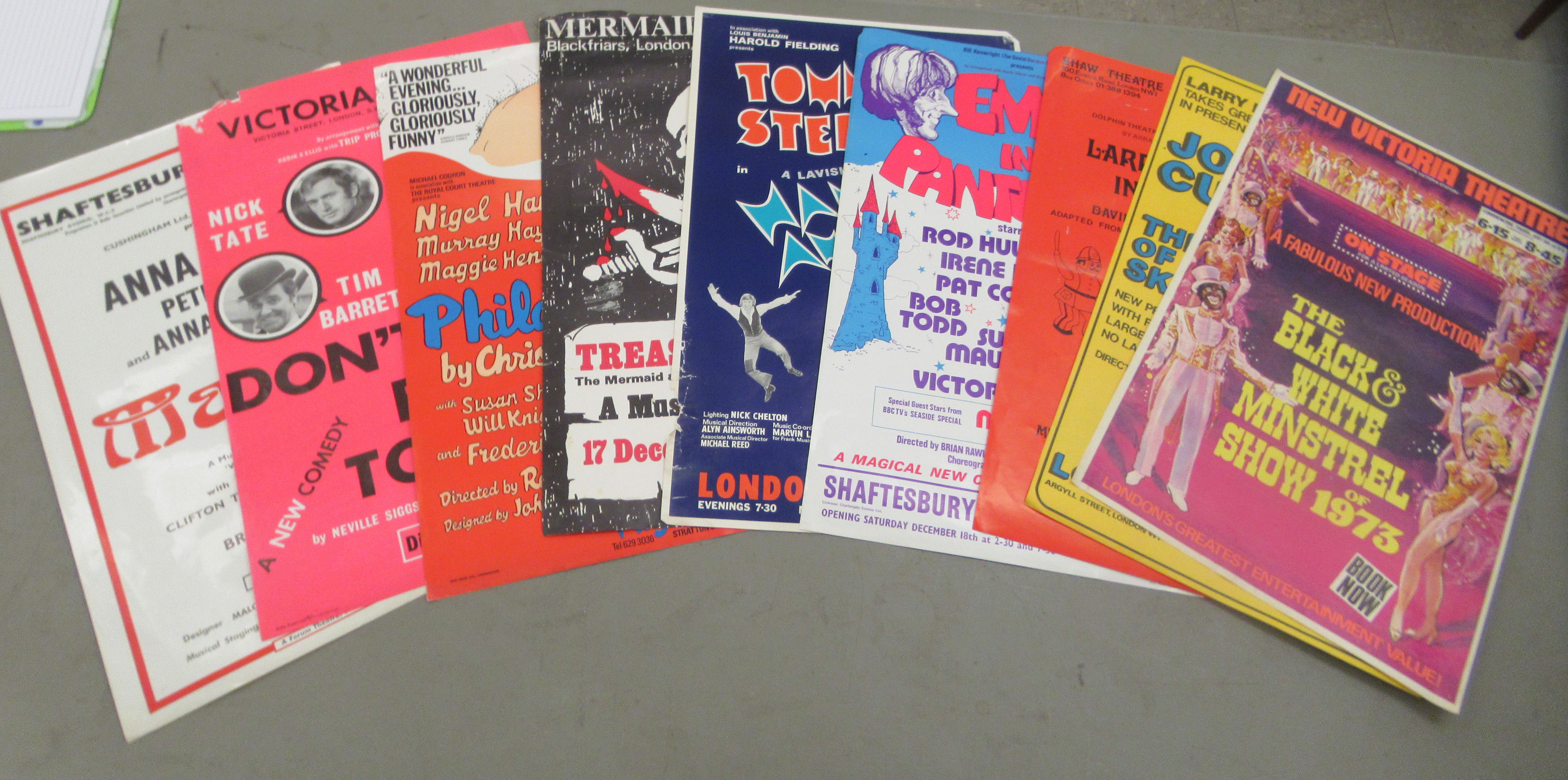 1970's colour printed posters: to include one for The New Victoria Theatre 'The Black and White