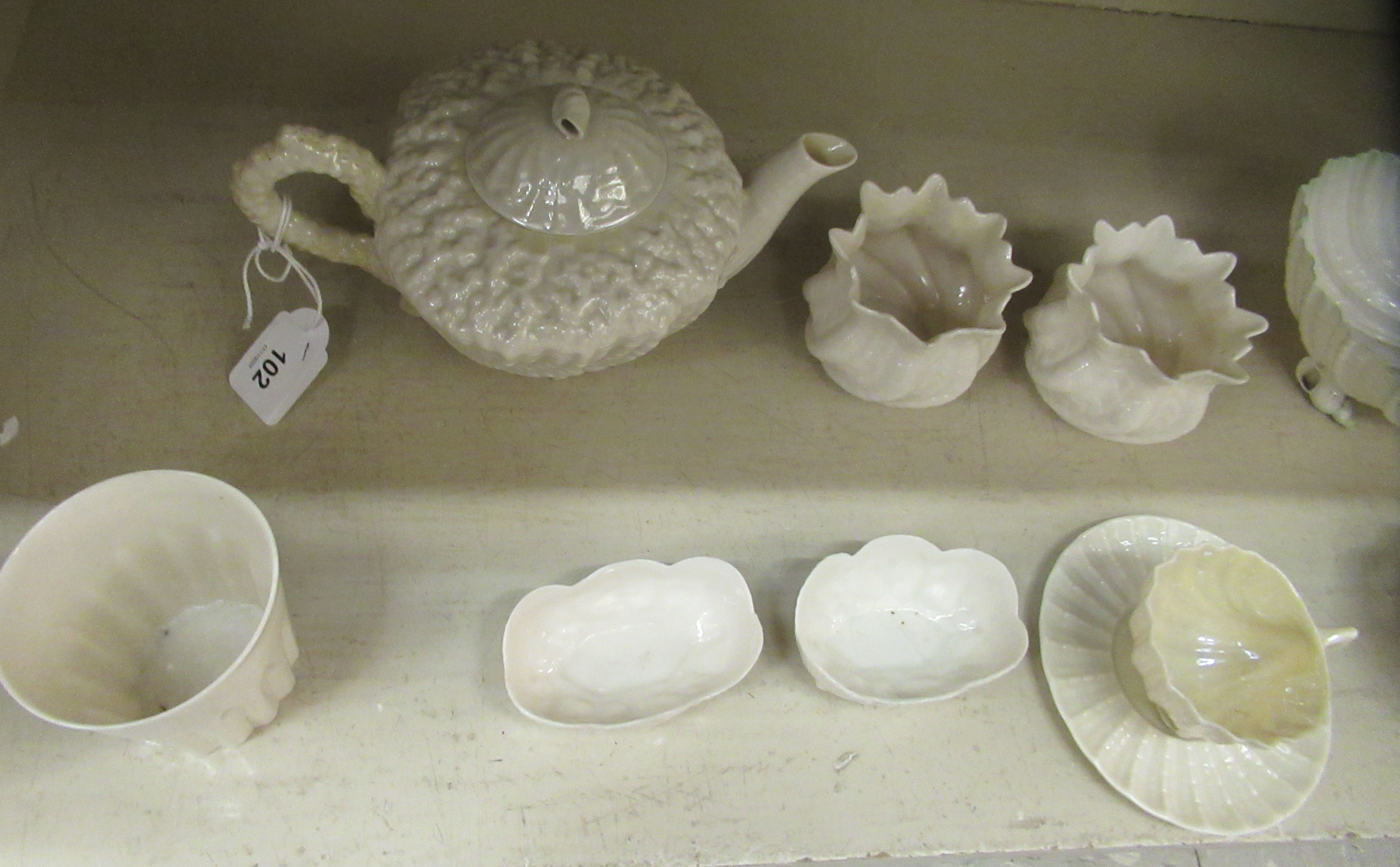 First period and later Belleek porcelain tea and tableware - Image 2 of 9