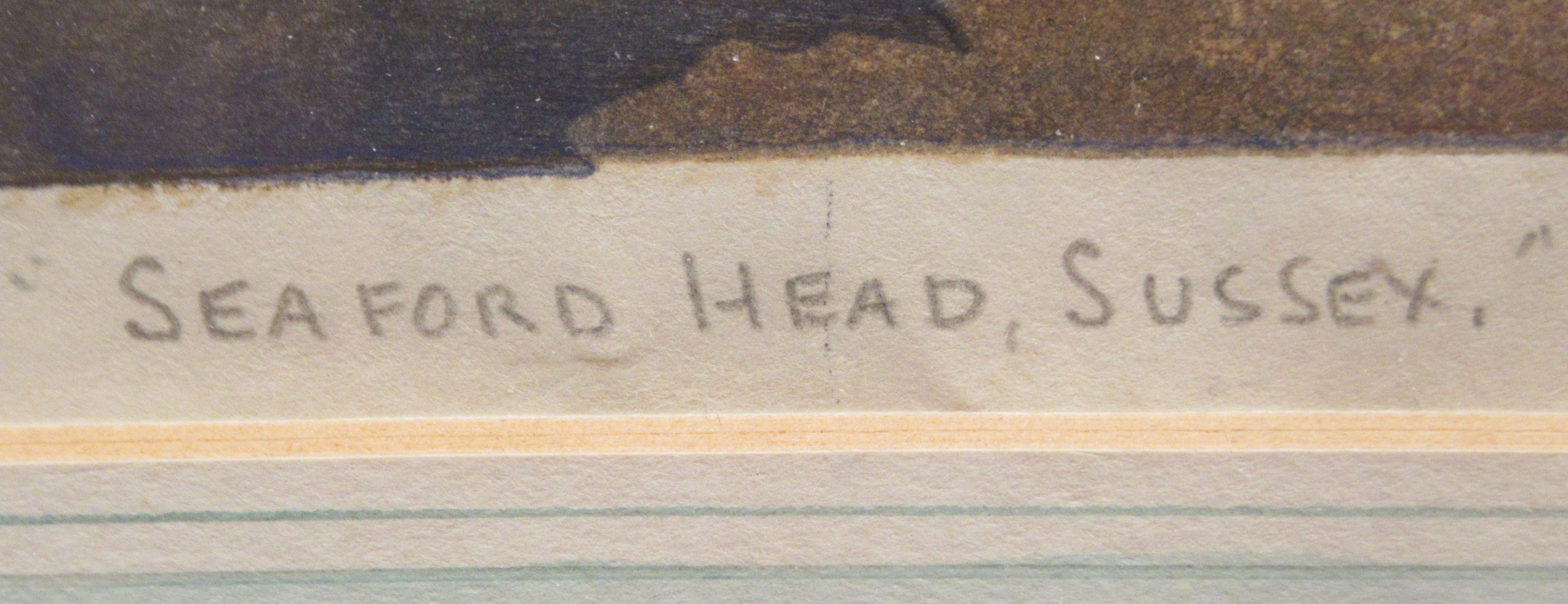 After Eric Slater - 'Seaford Head Sussex'  coloured woodcut print  bears a pencil inscription & - Image 3 of 4