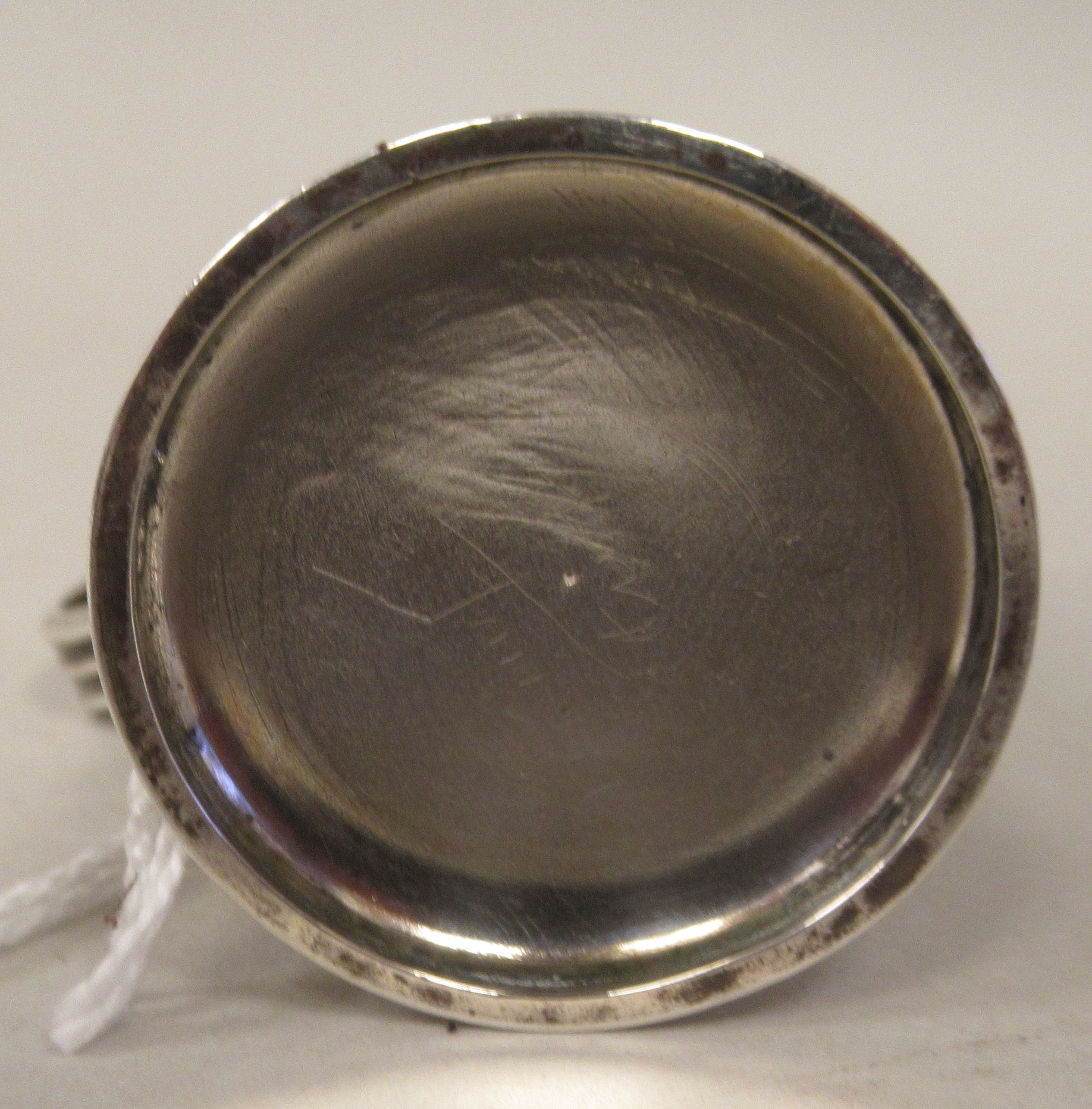 A late Victorian silver sander of cylindrical form with an S-shape handle and decoratively pierced - Image 6 of 8