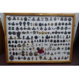 Over one hundred and twenty military cap badges and other insignia, some copies: to include