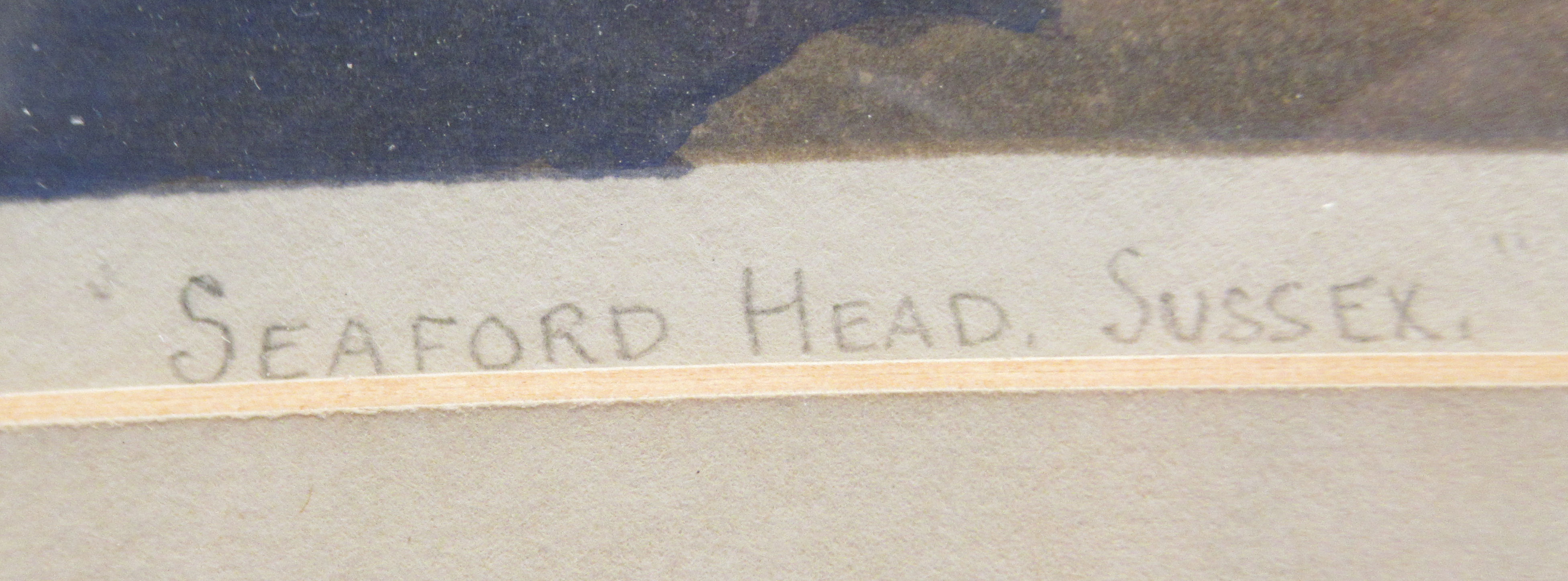 After Eric Slater - 'Seaford Head, Sussex'  coloured woodcut print  bears a pencil inscription & - Image 3 of 4