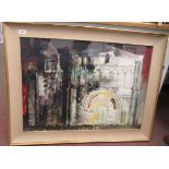 After John Piper - 'St Simon-de-Pelouaille, Charente'   Limited Edition 7/70 coloured print