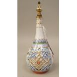 A Chamberlain's Worcester porcelain reticulated, bulbous bottle vase, brightly decorated in