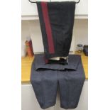 RAF No.2 dress uniform trousers  size 5; and a pair of military uniform trousers with a maroon