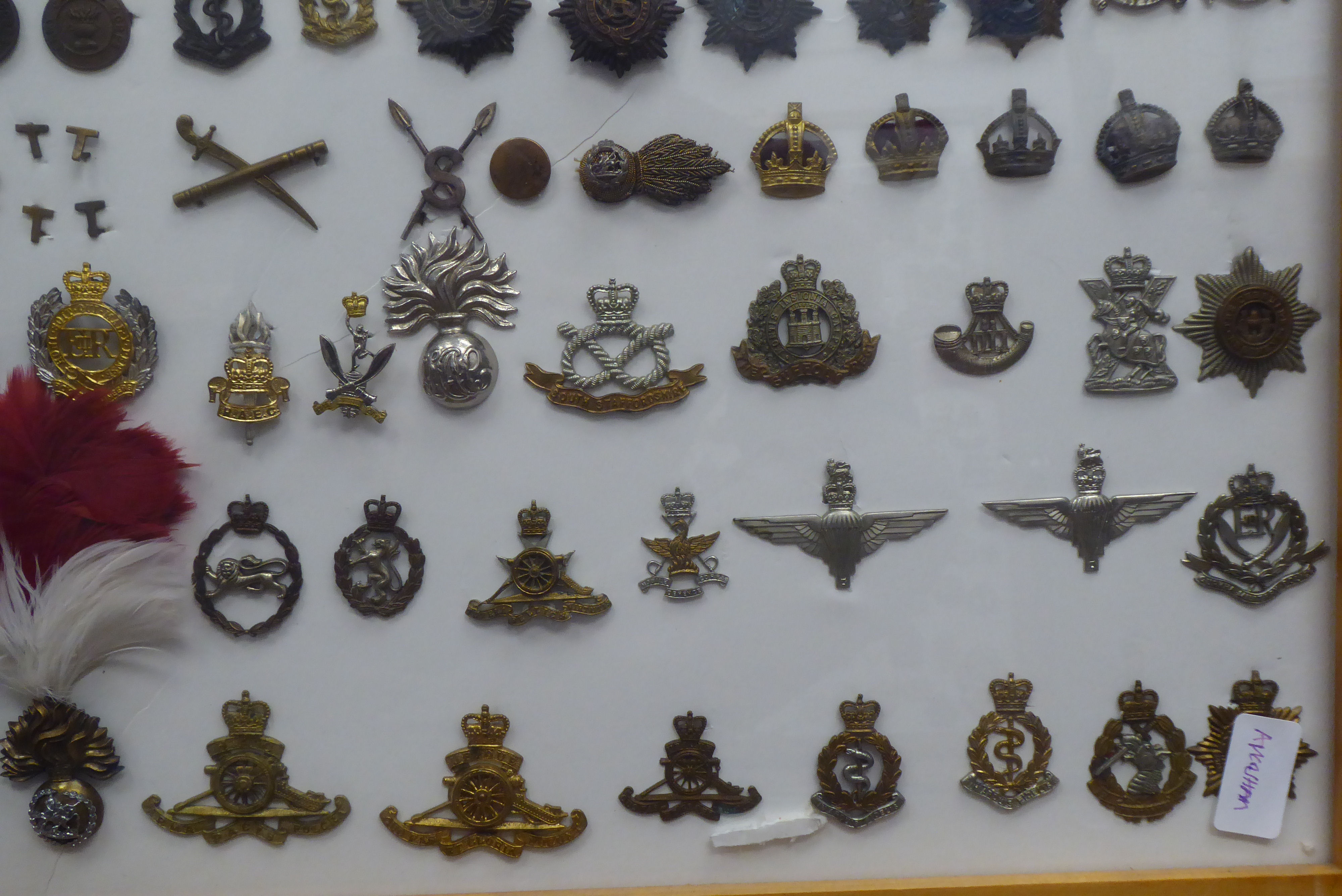 Over one hundred and twenty military cap badges and other insignia, some copies: to include - Image 4 of 5