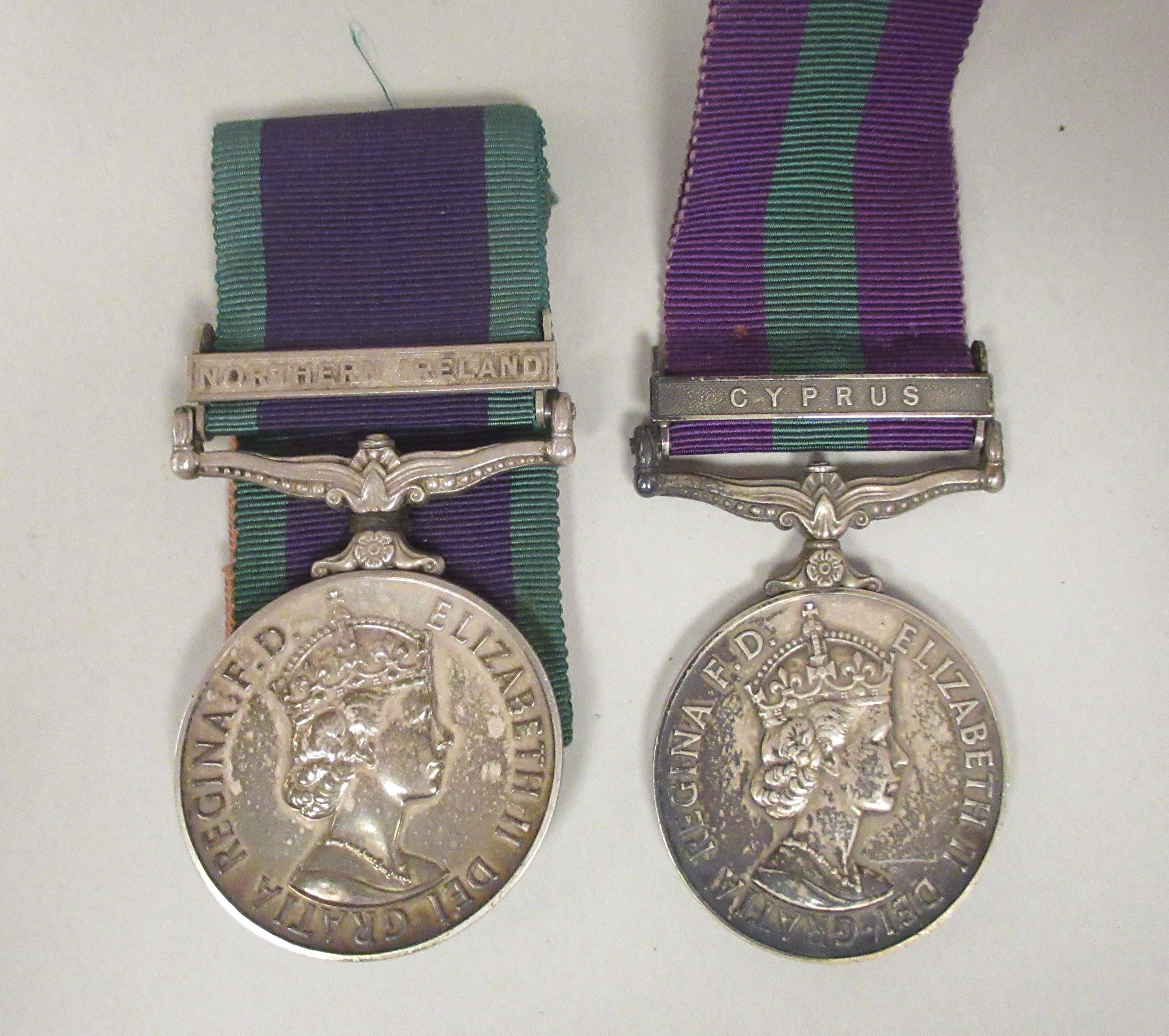 A Queen Elizabeth II General Service medal with a Cyprus bar on the ribbon, inscribed S/23307080 Pte