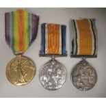 A Great War 1914-18 British War medal and ribbon, inscribed 14646 Pte. A Smith SUFF. R; a Victory
