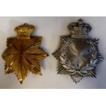 A VP military helmet backing plate; and another similar  (Please Note: this lot is subject to the