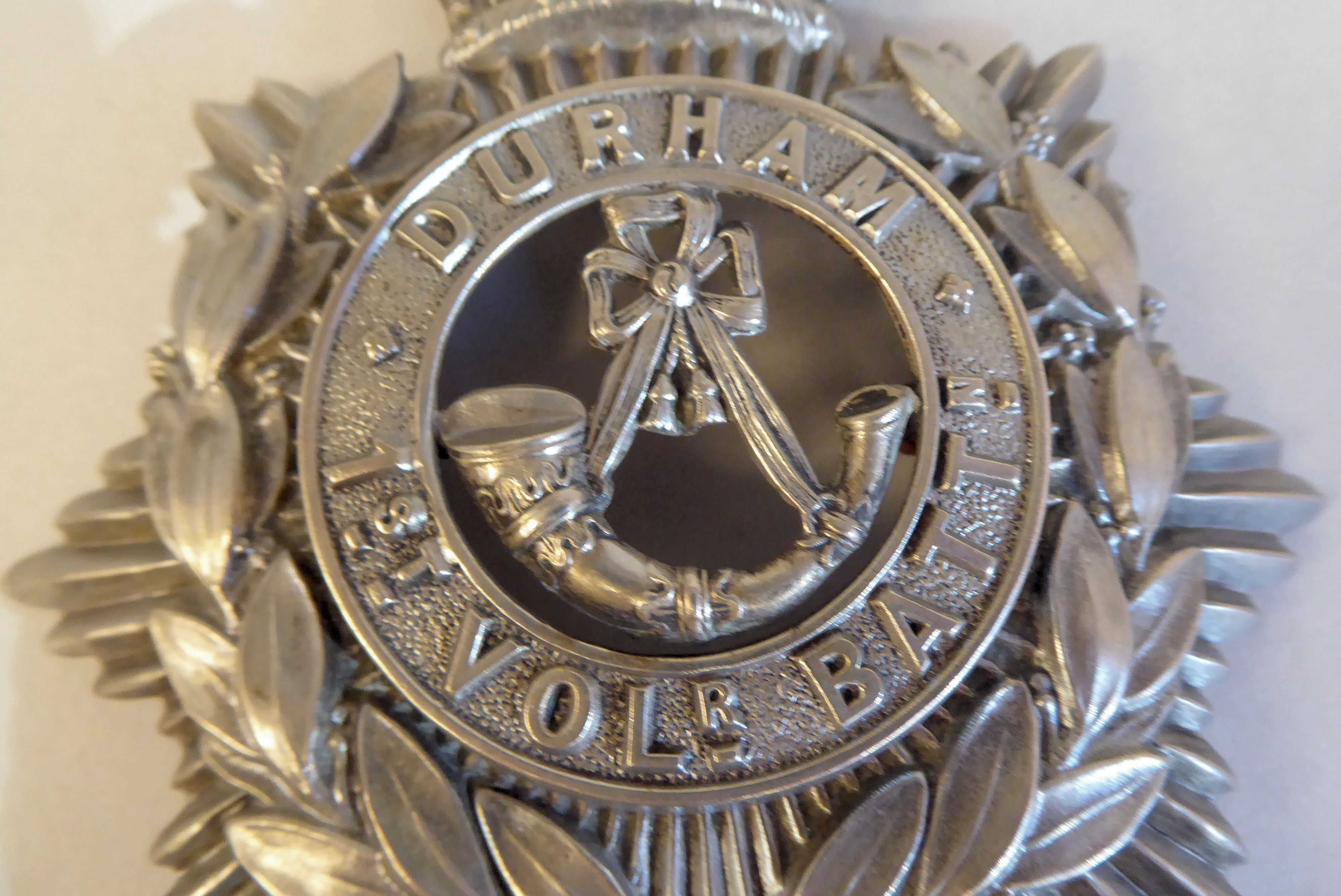 A Durham 1st Volunteer Battalion helmet plate  (Please Note: this lot is subject to the statement - Image 2 of 3