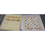 An onyx chess set  the board 9.5"sq