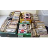 45rpm vinyl albums, comprising rock, pop and easy listening