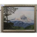 I Browne - 'The Peaks'  oil on canvas  bears a signature & dated May 1987 verso  8" x 10"  framed