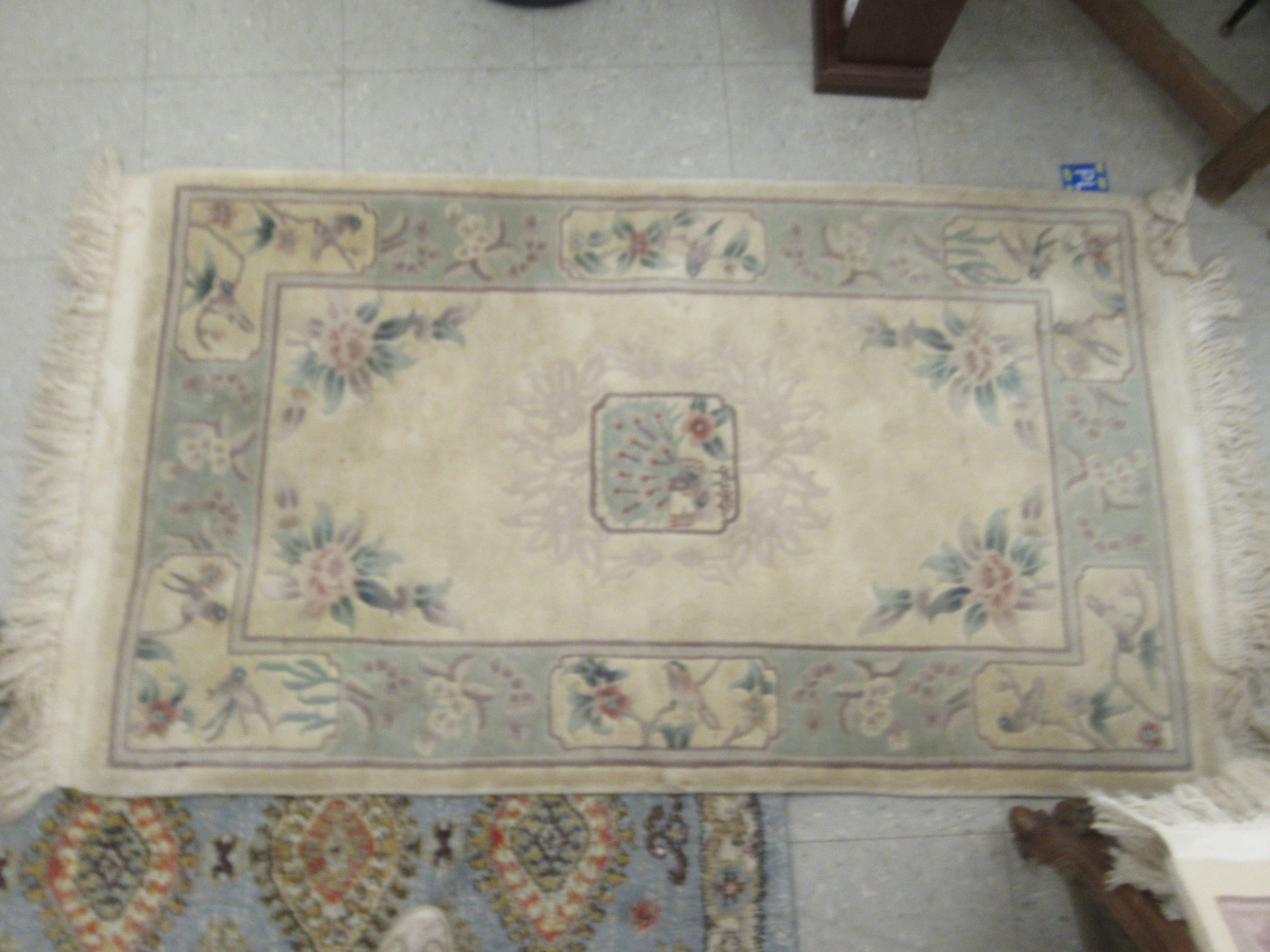 Four similar small Chinese wash rugs  various sizes - Image 5 of 5