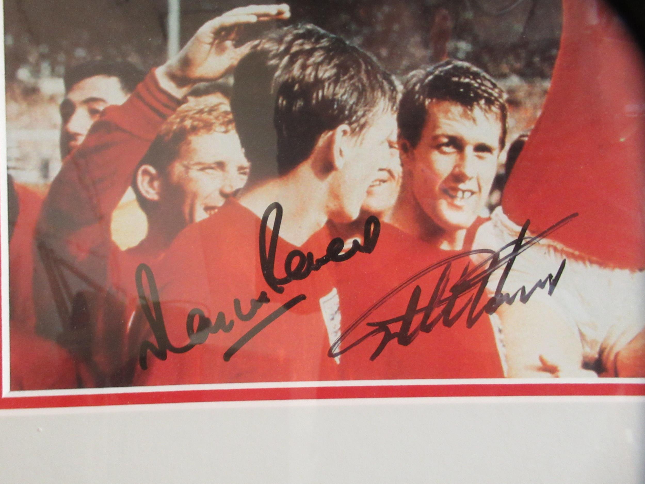 A photographic print celebrating England's 4-2 1966 World Cup victory, bearing the signatures of Sir - Image 3 of 3