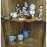 Early 20thC and later ceramic and glass collectables: to include a commemorative china beaker; three