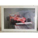 After Arthur Benjamins - 'Gillies'  an F1 themed Limited Edition 243/350 coloured print  bears a