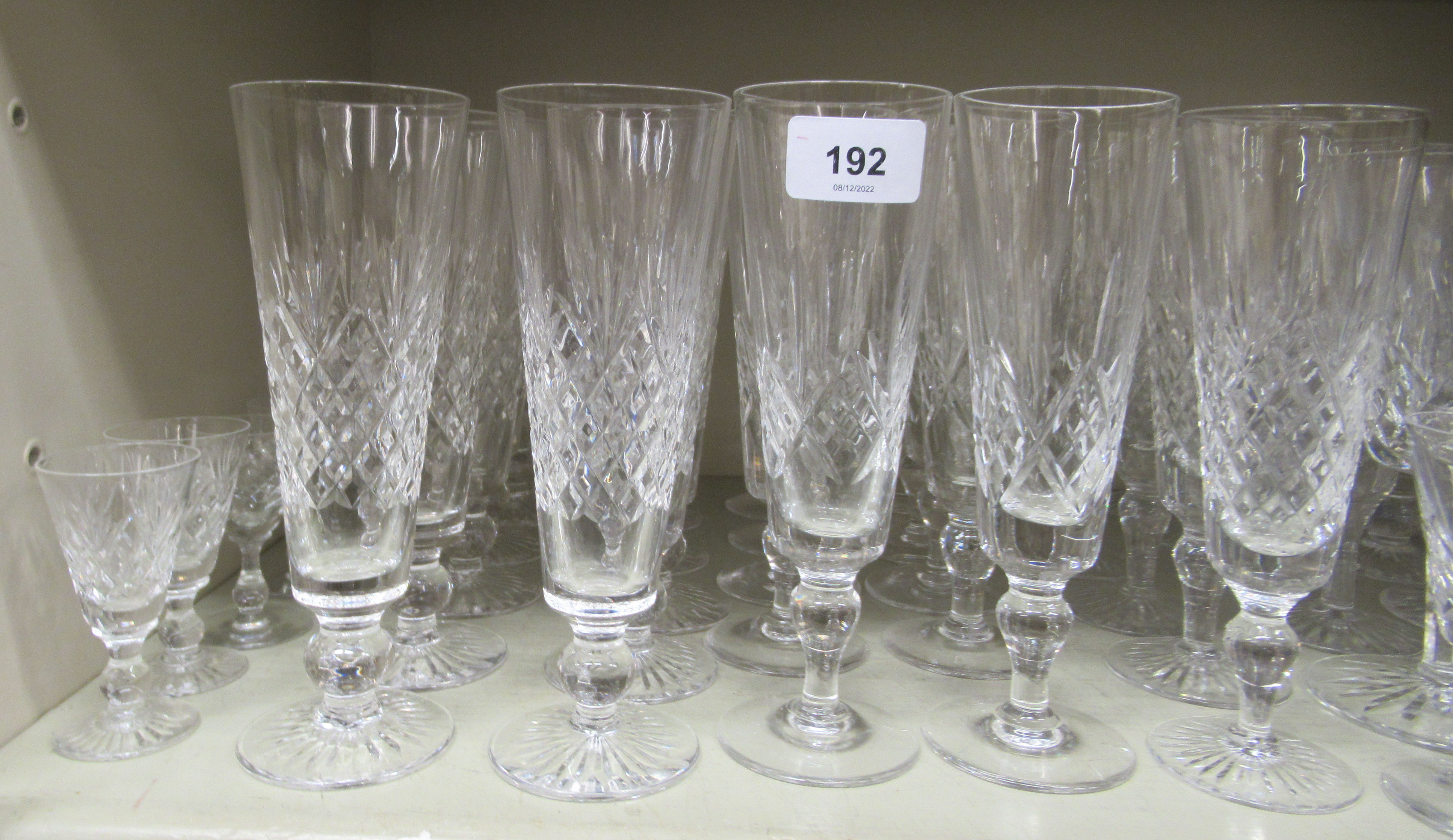 Glassware: to include a set of twenty Stuart Crystal Champagne flutes - Image 2 of 3