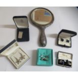 Silver collectables and items of personal ornament: to include a money clip, a hand mirror and a