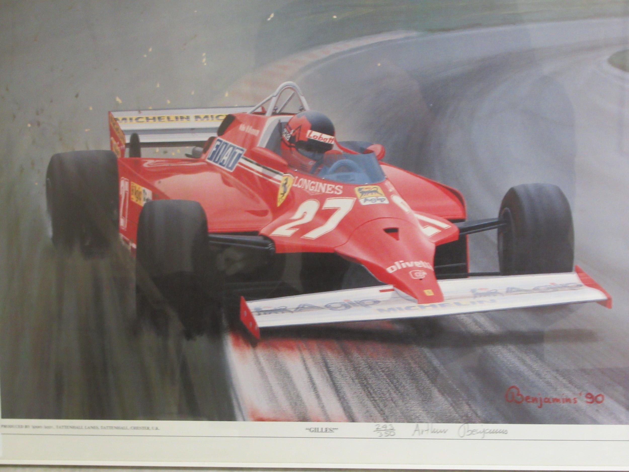 After Arthur Benjamins - 'Gillies'  an F1 themed Limited Edition 243/350 coloured print  bears a - Image 2 of 5