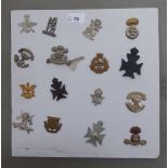 Sixteen regimental cap badges and other insignia, some copies: to include 10th Royal Hussars, East