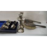Scrap silver, tableware and dressing table items  mixed marks