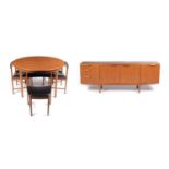 A.H. McIntosh & Co. Ltd., Kirkcaldy: a mid Century teak dining room suite.