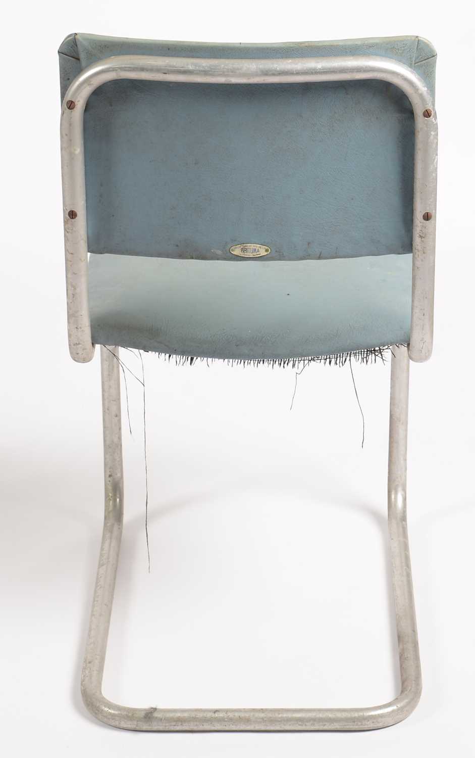Brituma, Gateshead on Tyne: a set of four 1930's tubular metal chairs. - Bild 9 aus 9