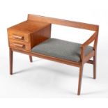 Chippy Heath Furniture: a mid Century teak telephone table.