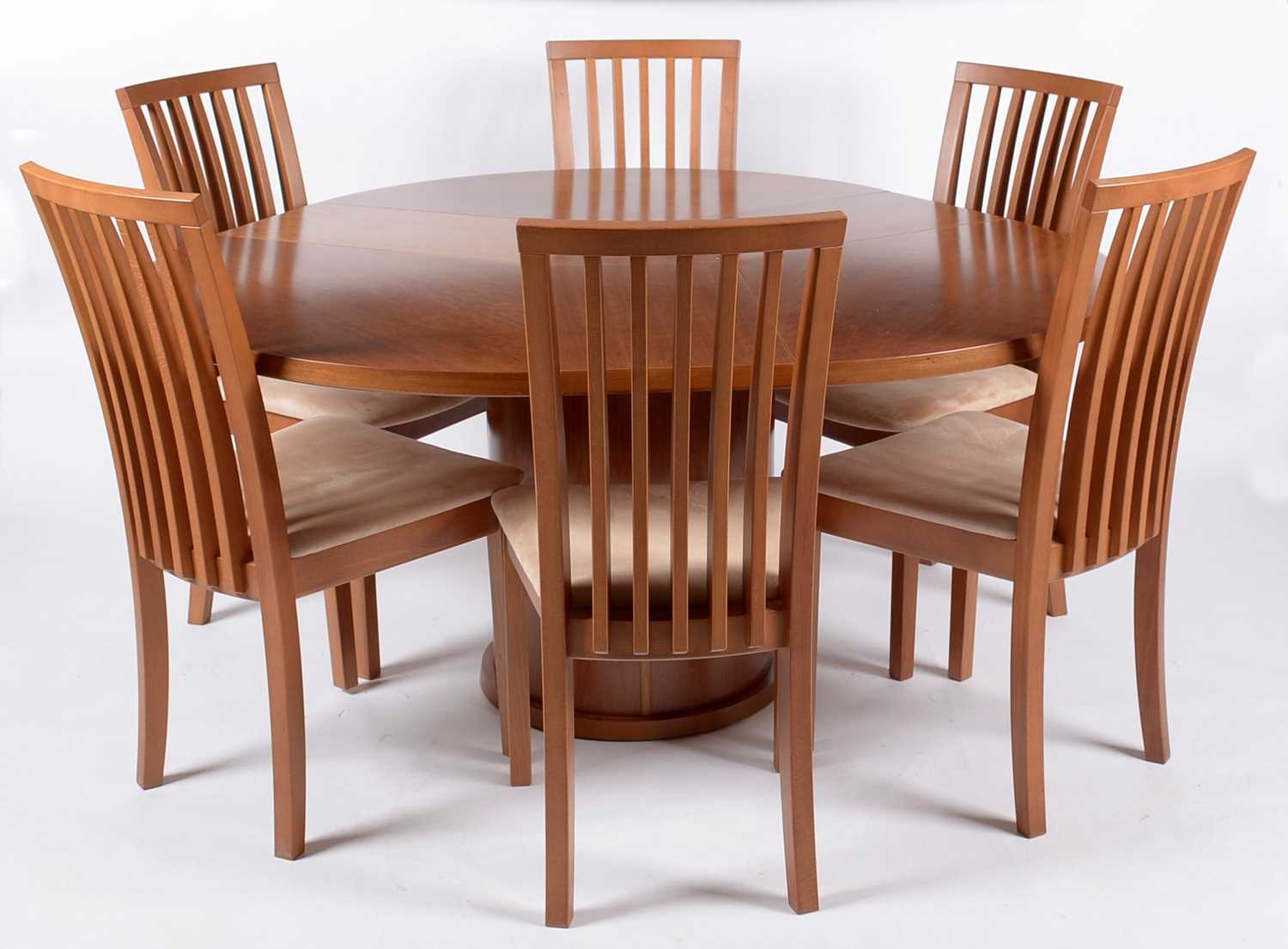 Skovby: a Danish eight-piece cherrywood 'Kirsebaer' pattern dining suite. - Image 9 of 16