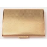 A 9ct yellow gold cigarette case,