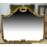 An ornate gold painted mirror