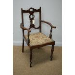 Late 19th C mahogany armchair, by C.R. Light