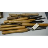 Selection of woodworking chisels.