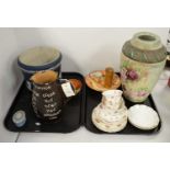 Royal Doulton Jug; Jasperware planter; Wedgwood and other items.