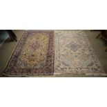 Two modern Persian rugs.