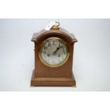 Victorian oak mantel clock.