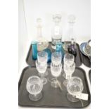 Waterford crystal glasses; and other glass items.