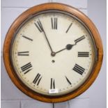 An oak cased wall timepiece