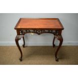 Ornate mahogany side table in the mid 18th Century style