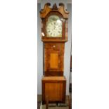 Wherly, Bishop Auckland: a Victorian oak and mahogany longcase clock