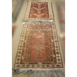 Two North West Persian prayer rugs