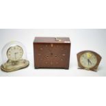 Smith's Enfield mantel clock, and two others.