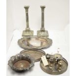 Selection of silver and plate wares.