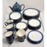 Denby part dinner service; and four similar Denby plates.