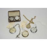 Antique and modern fob and pocket watches.