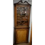 20th C Georgian style corner cabinet.