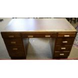 Art Deco style oak desk.