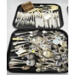 Suite of silver-plated flatware; and other items.